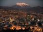 View of La Paz and Nevado Illimani at night
