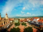 Santiago de Cuba city panoramic view