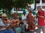 Music in the street, Santiago de Cuba city panoramic view