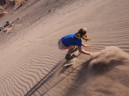 Sandboarding, in Death Valley, "Moon & Death Valleys" Tour