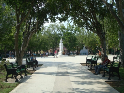 Martí Park in Ciego de Ávila, panoramic view
