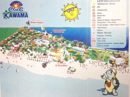 Club Kawama Hotel Map