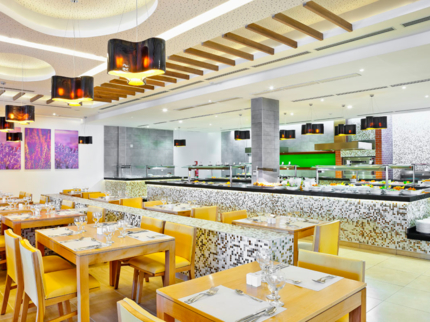 Muestra de cocina internacional del chef restaurant