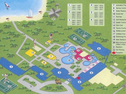 Blau Costa Verde Beach Resort Hotel Map