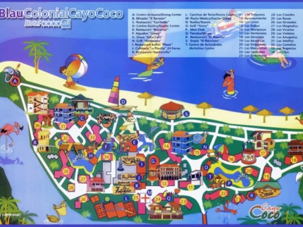 Cubanacan Colonial Cayo Coco Hotel Map