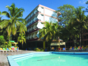 Panoramic hotel & pool view