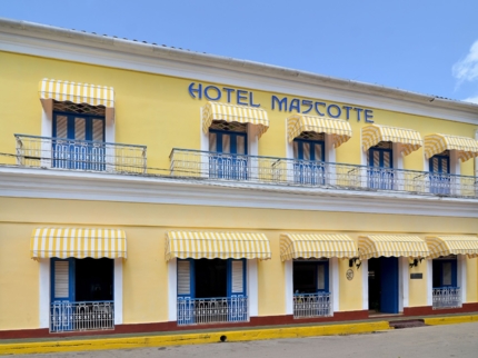 Panoramic hotel entrace view