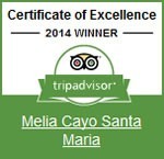 Meliá Cayo Santa María Certificate of Excellence Tripadvisor 2014