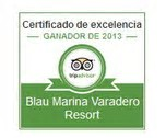 Blau Marina Varadero Resort Hotel TripAdvisor Certificate of Excellence 2013.