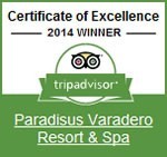 Paradisus Varadero Certificate of Excellence Tripadvisor 2014