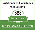 Meliá Cayo Guillermo Certificate of Excellence Tripadvisor 2014